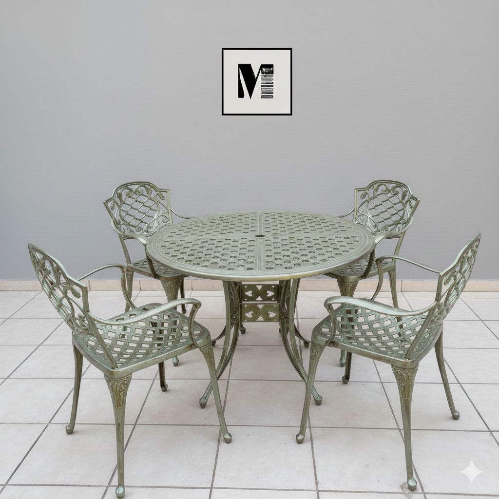 Juego de jardin chateux X4 Redonda