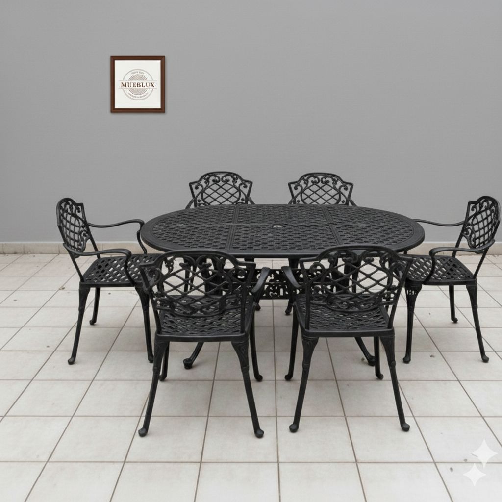 Juego de jardin chateux X6 Ovalada