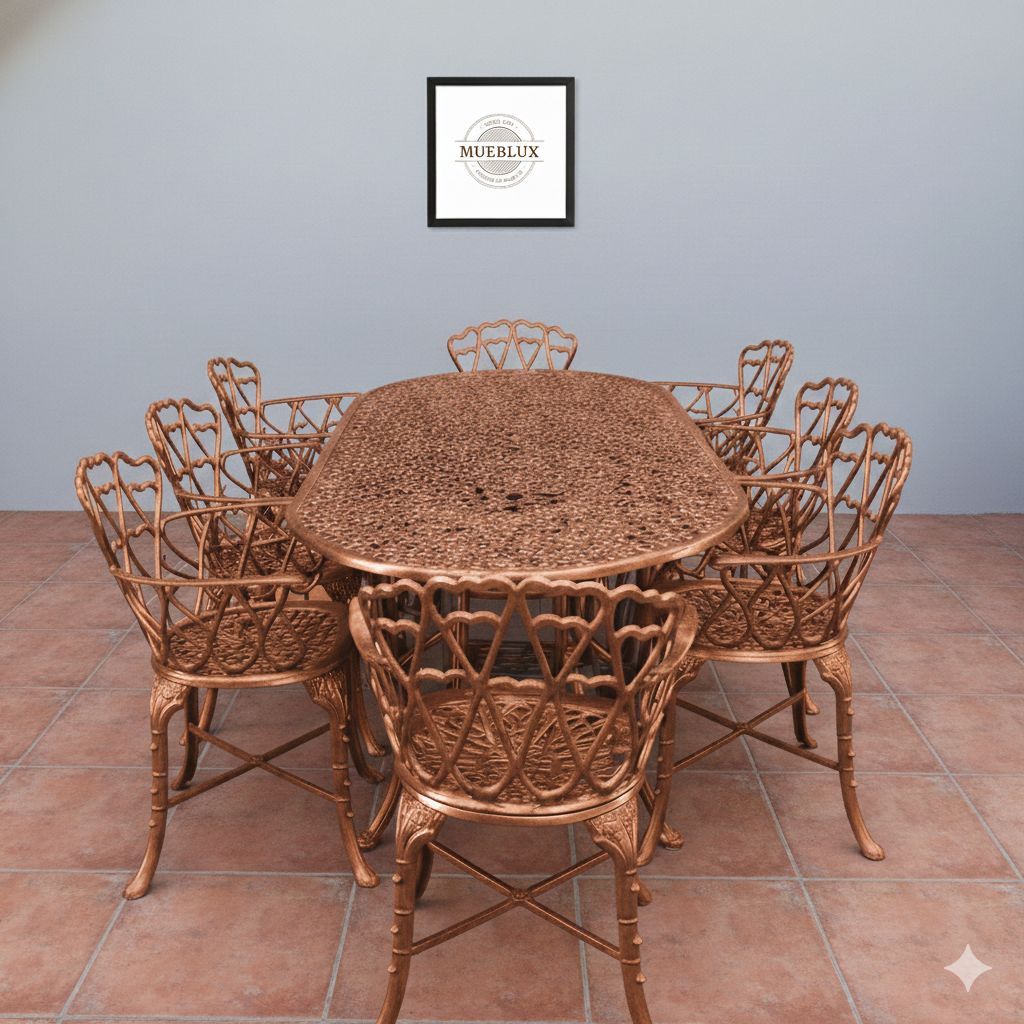 Juego de jardin Boston x8 ovalada