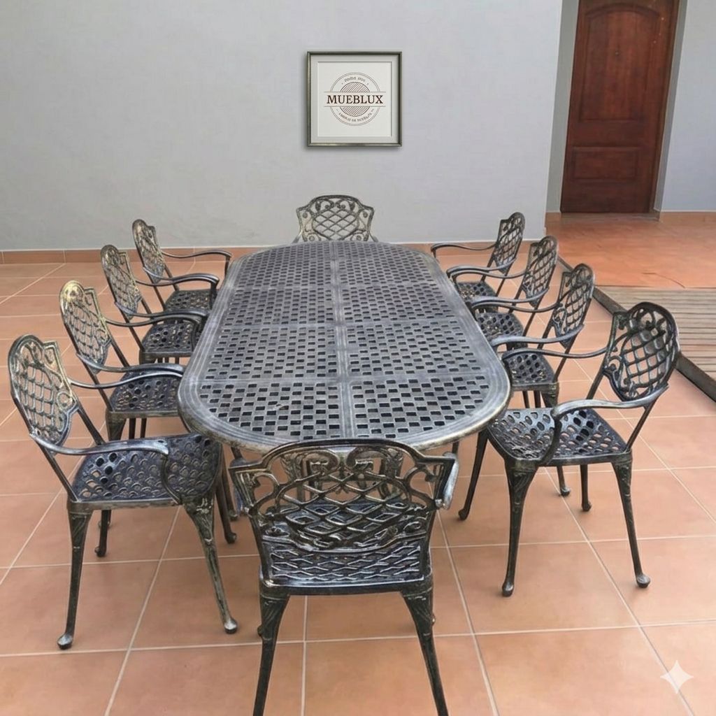 Juego de jardin chateux X8 Ovalada